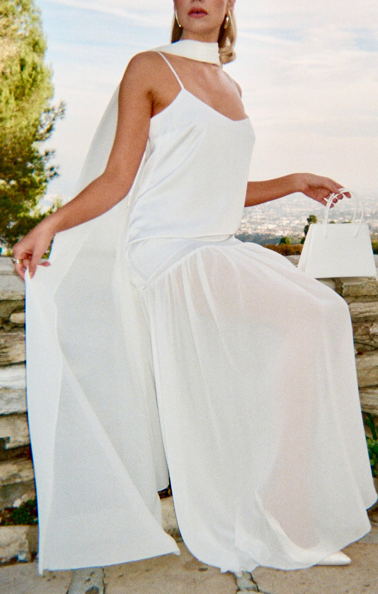 fitted lace wedding dress Show Me Your Mumu Dalia Maxi Dress in White