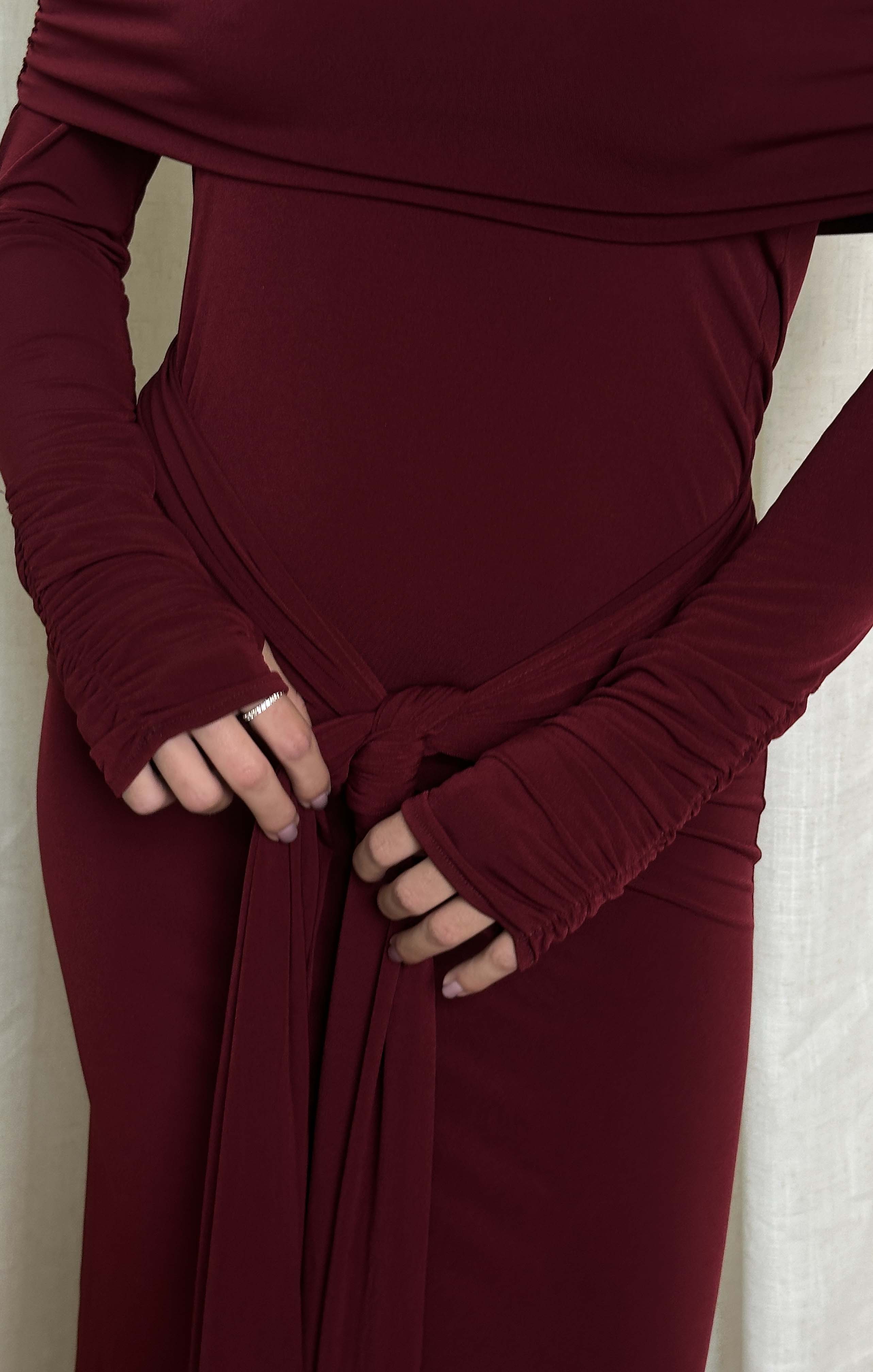 strapless open back dress Vanessa Maxi Dress ~ Cabernet Red – Show Me Your Mumu