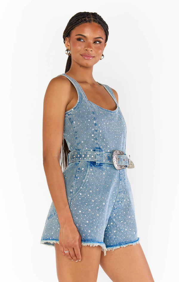 CANVAS INDIGO CREAM ROMPER