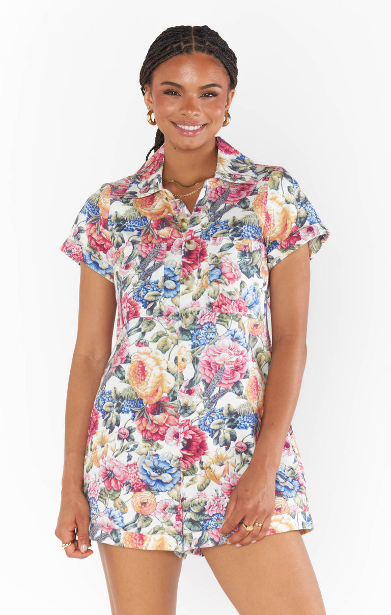 Range Romper ~ Dusty Meadows Denim – Show Me Your Mumu