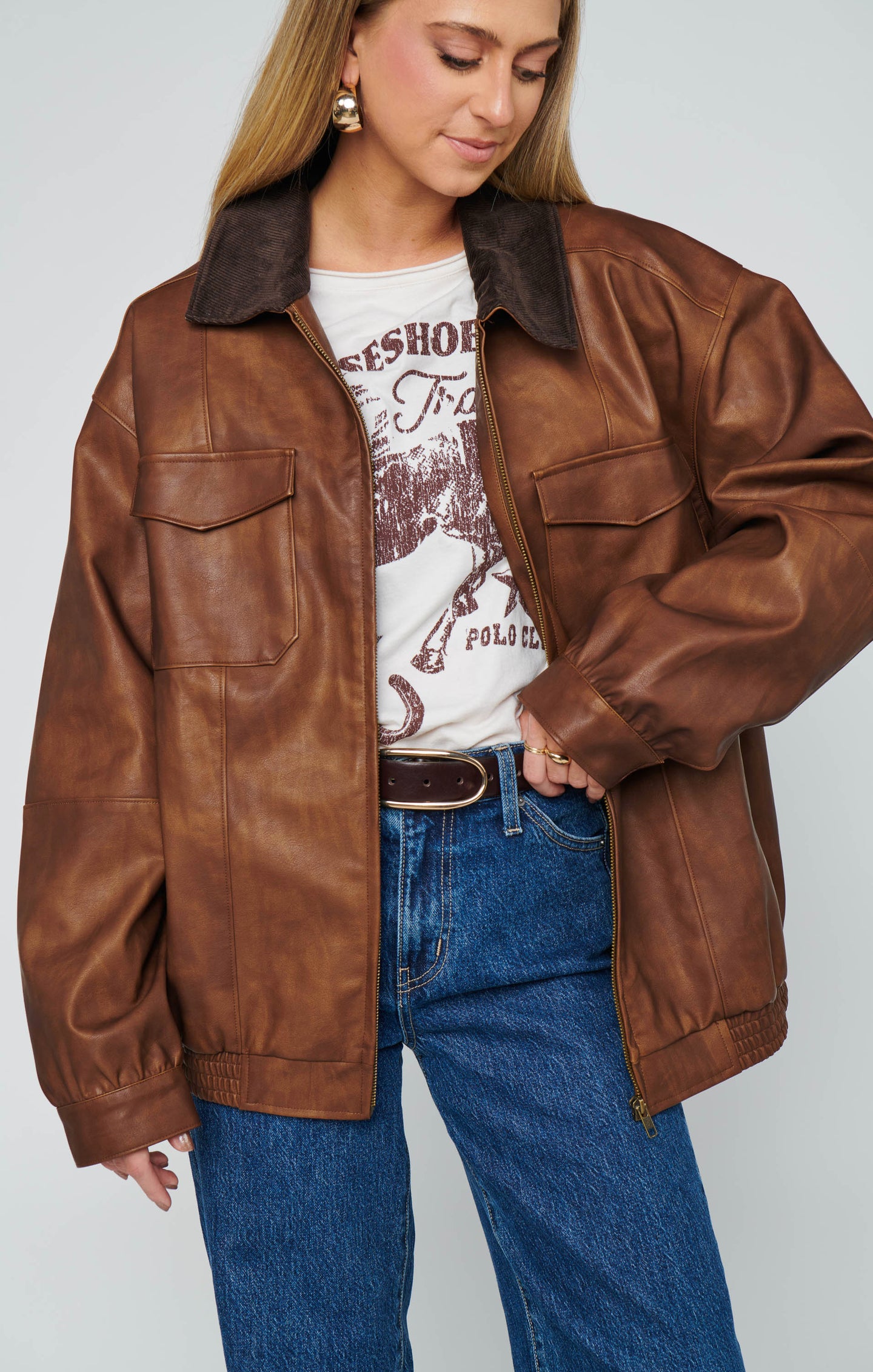 cozy brown jacket outer / 大人s（mom） 61LMqFQYD7L._UY1000_.jpg