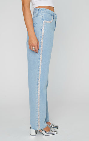 Icon Jeans ~ Indigo with Rhinestone Trim