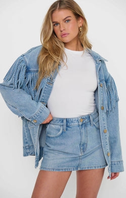 Ojai Mini Skort ~ Jet Stream Blue