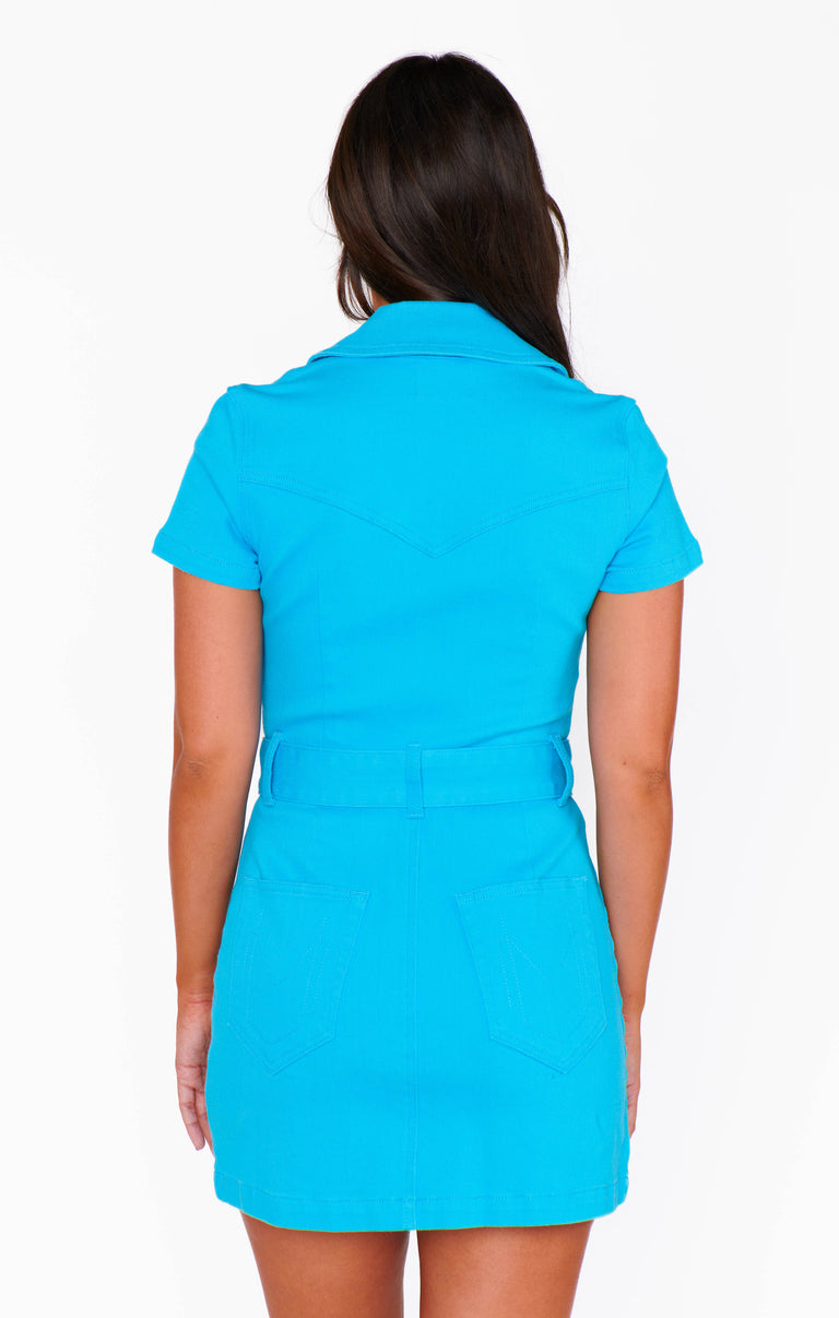 Tempe Mini Dress ~ Azure Denim – Show Me Your Mumu