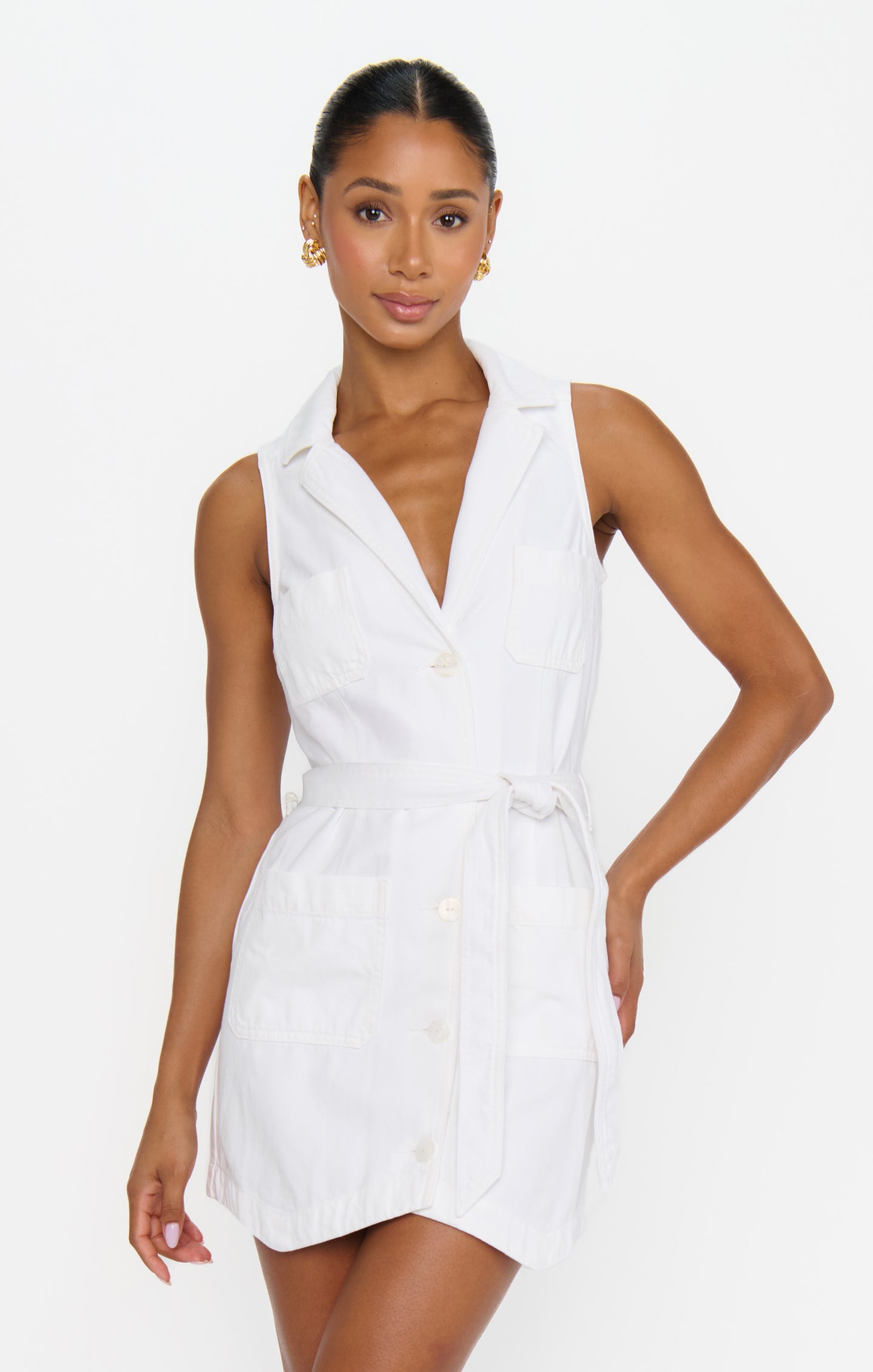 Show Me Your Mumu Fairfield Vest Dress in White