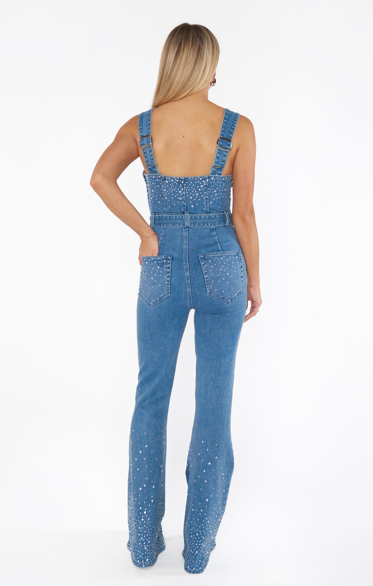 ❤︎ mumu❤︎ Venetian Jumpsuit ~ Rhinestone Burst Denim – Show Me Your Mumu