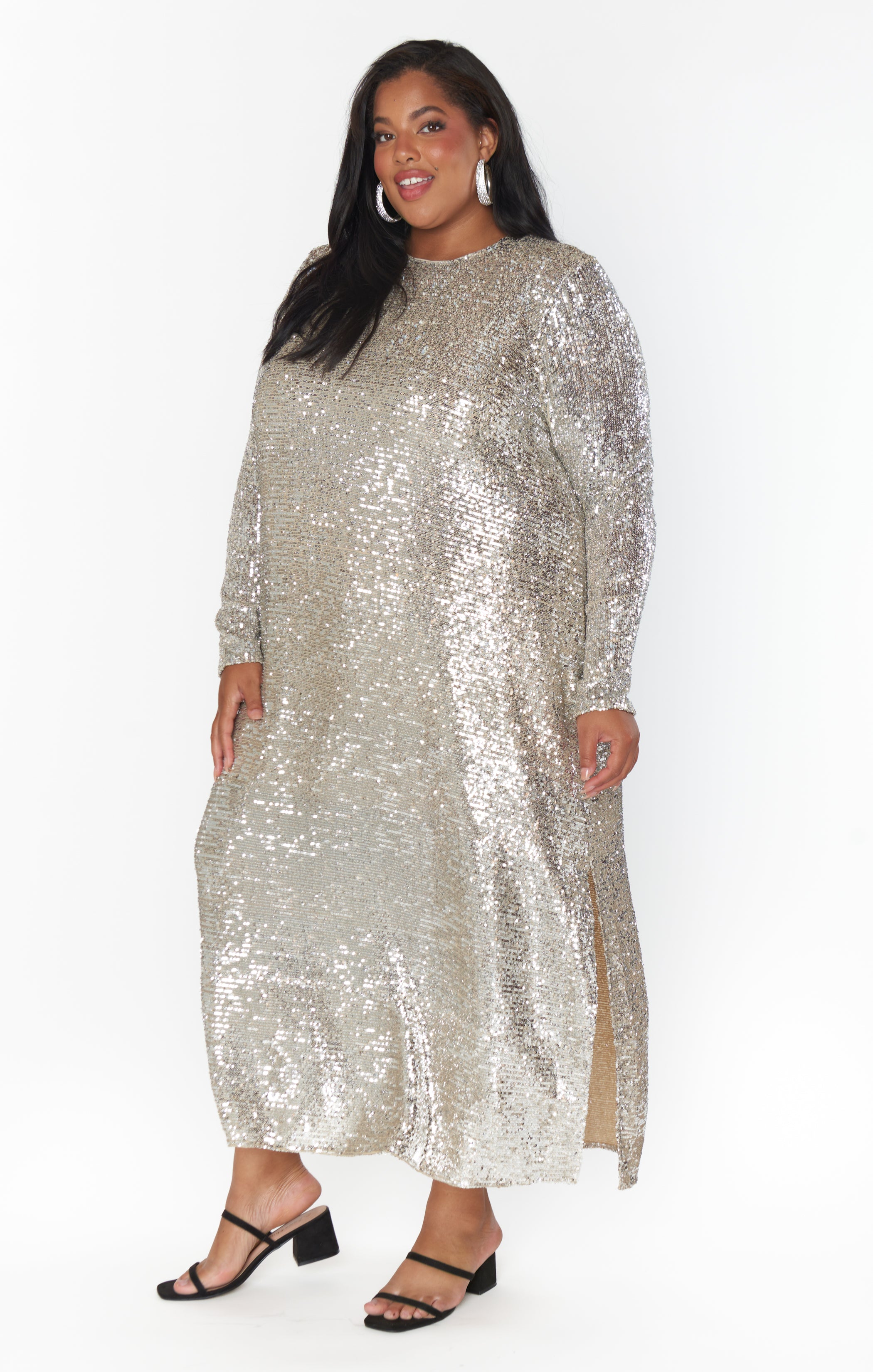 Disco Maxi Dress ~ Silver Disco Sequin – Show Me Your Mumu