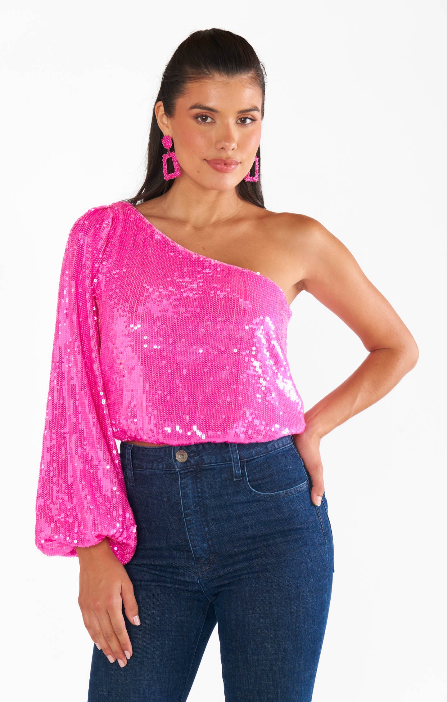 Party Top ~ Bright Pink Sequins – Show Me Your Mumu