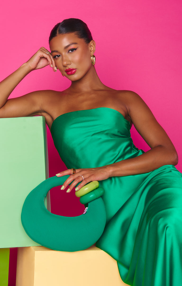 slim fit dress slacks Palmer Plissé Strapless Tube Dress main image 0