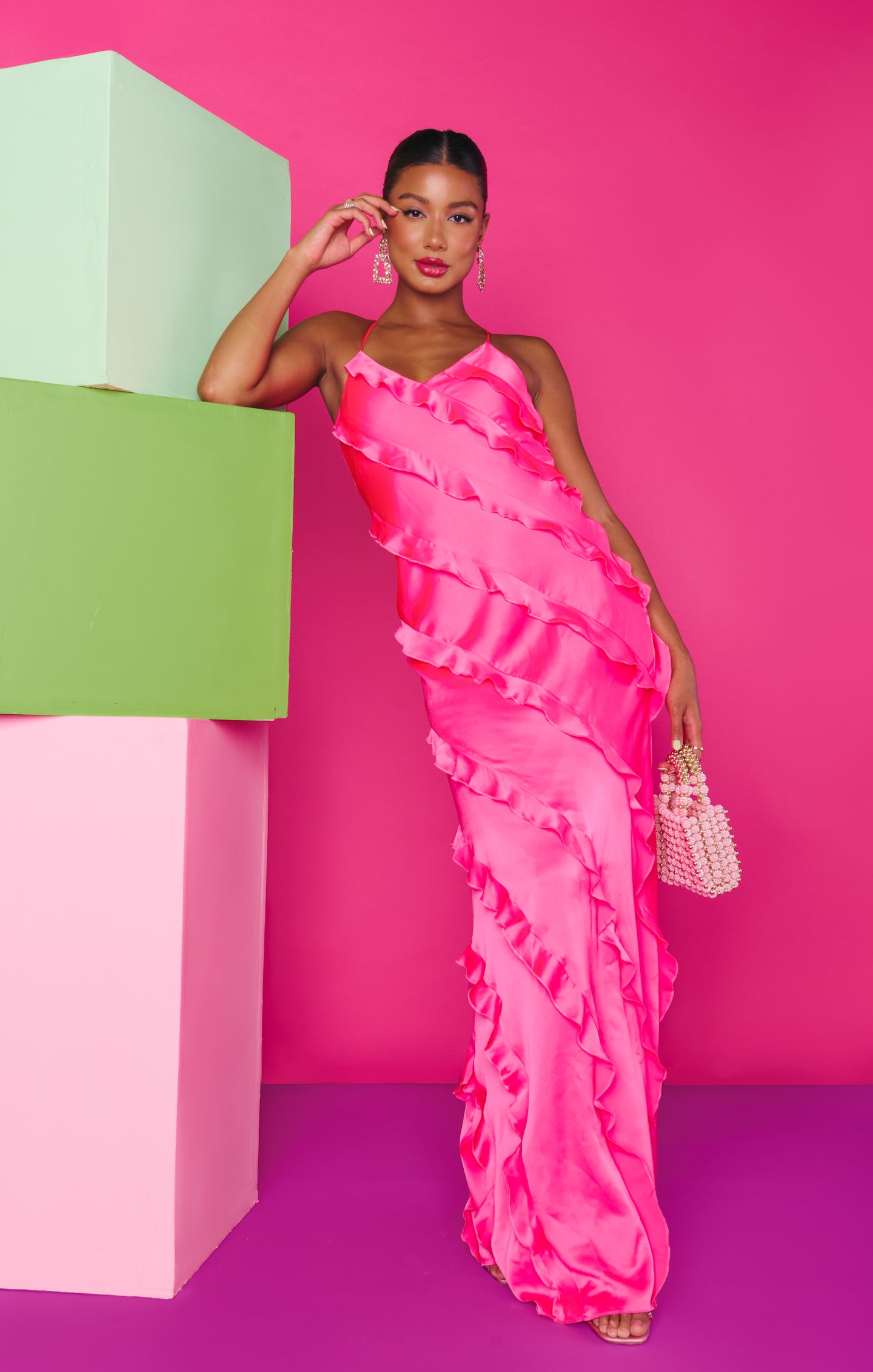 asos pink slip dress Gown Neon Pink Slip Dress Pink Silk Dress Maxi Dress Asos Pink Slip Dress  Zapaka Women