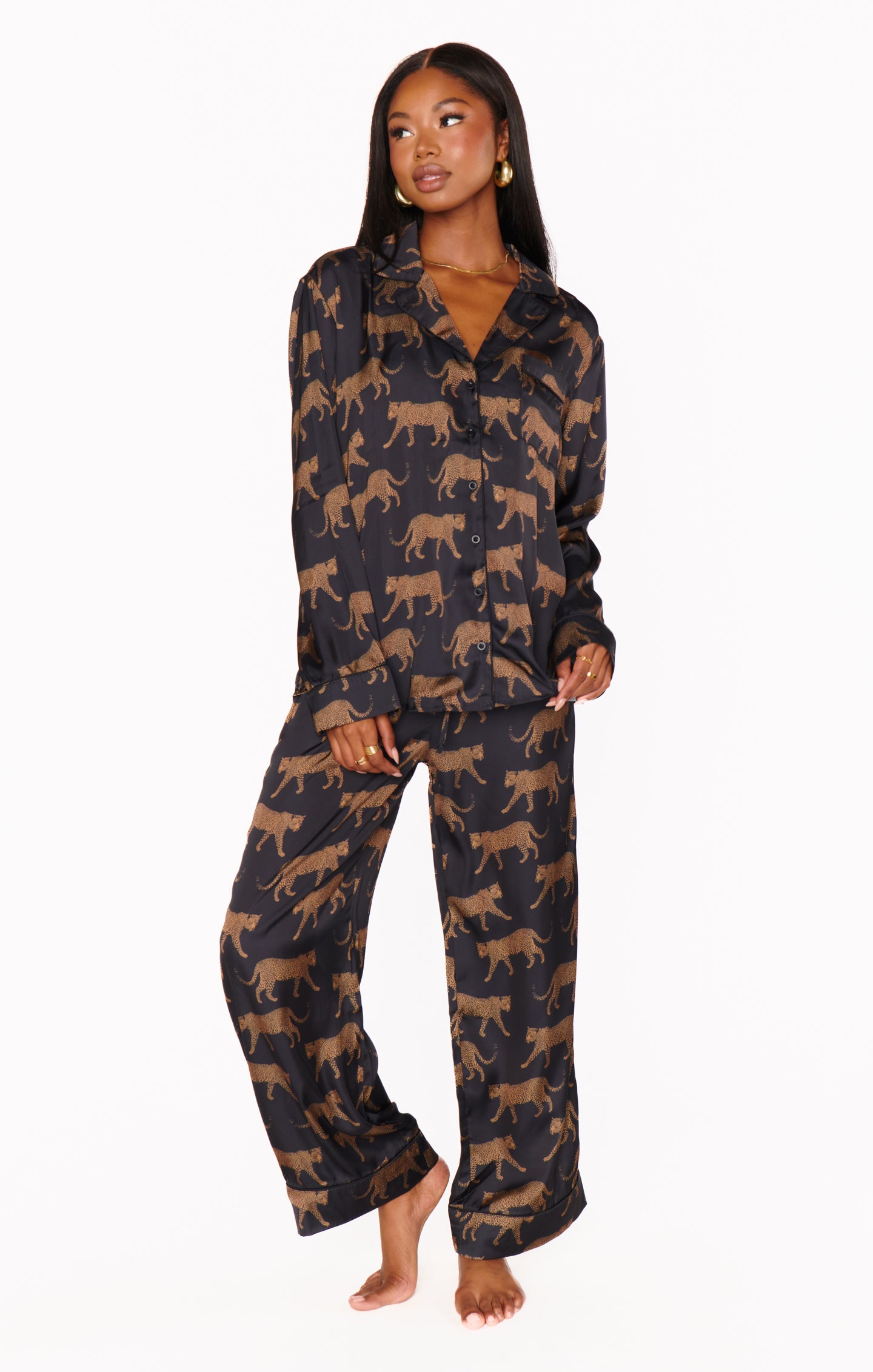Classic PJ Set ~ Black Catwalk Silky – Show Me Your Mumu
