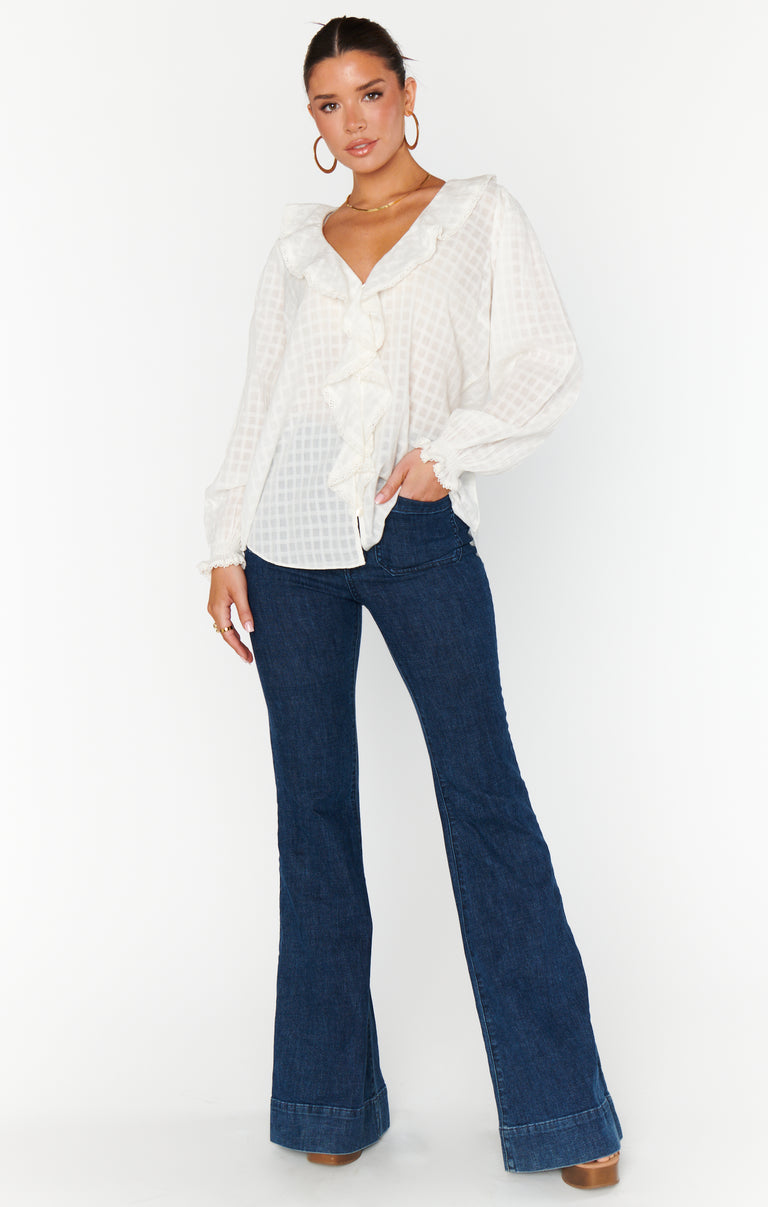 Lydia Ruffle Top ~ White Cotton Voile – Show Me Your Mumu