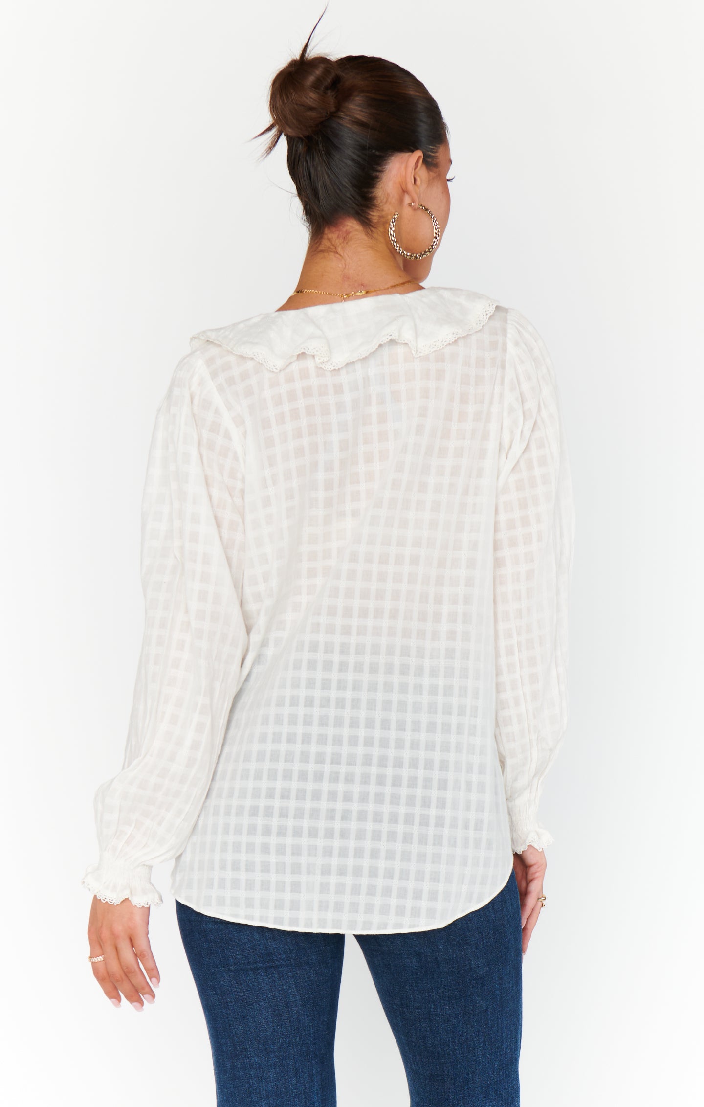 Lydia Ruffle Top ~ White Cotton Voile – Show Me Your Mumu