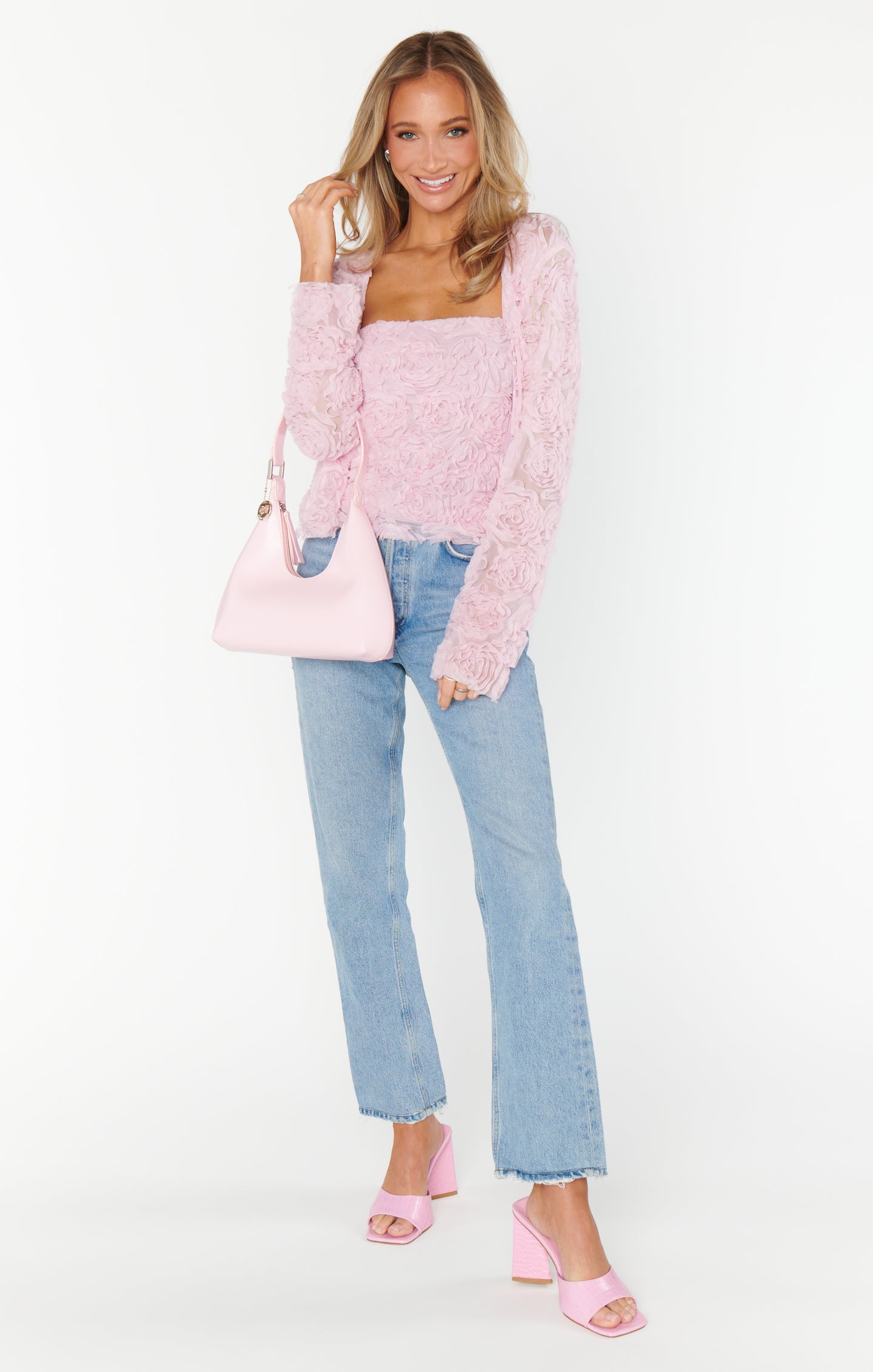 Tanya Top ~ Rosette Mesh Pink – Show Me Your Mumu