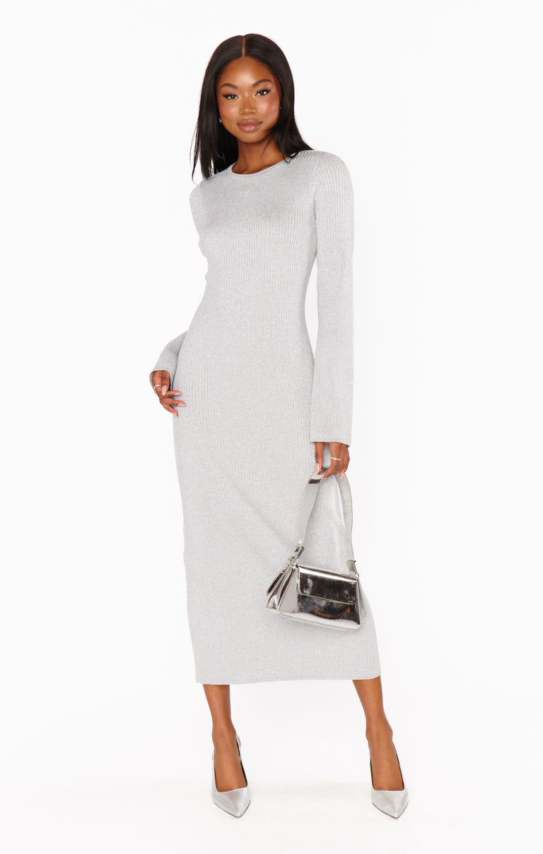 City Dress ~ Silver Shimmer Knit – Show Me Your Mumu
