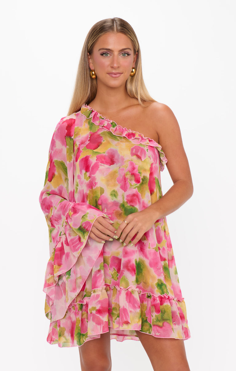 show me your mumu wonder mini dress Wonder Mini Dress ~ Watercolor Floral Chiffon – Show Me Your Mumu