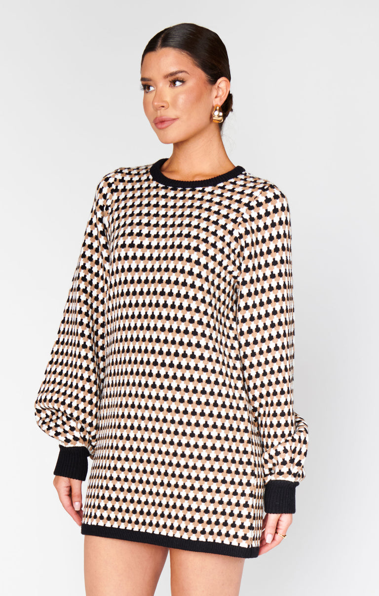 Show Me Your Mumu Marion Sweater Dress Women's Dress Black : XS Show Me Your Mumu Marion Sweater Dress Women's Dress Black : XS