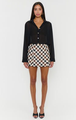 Smith Button Down ~ Black Chiffon