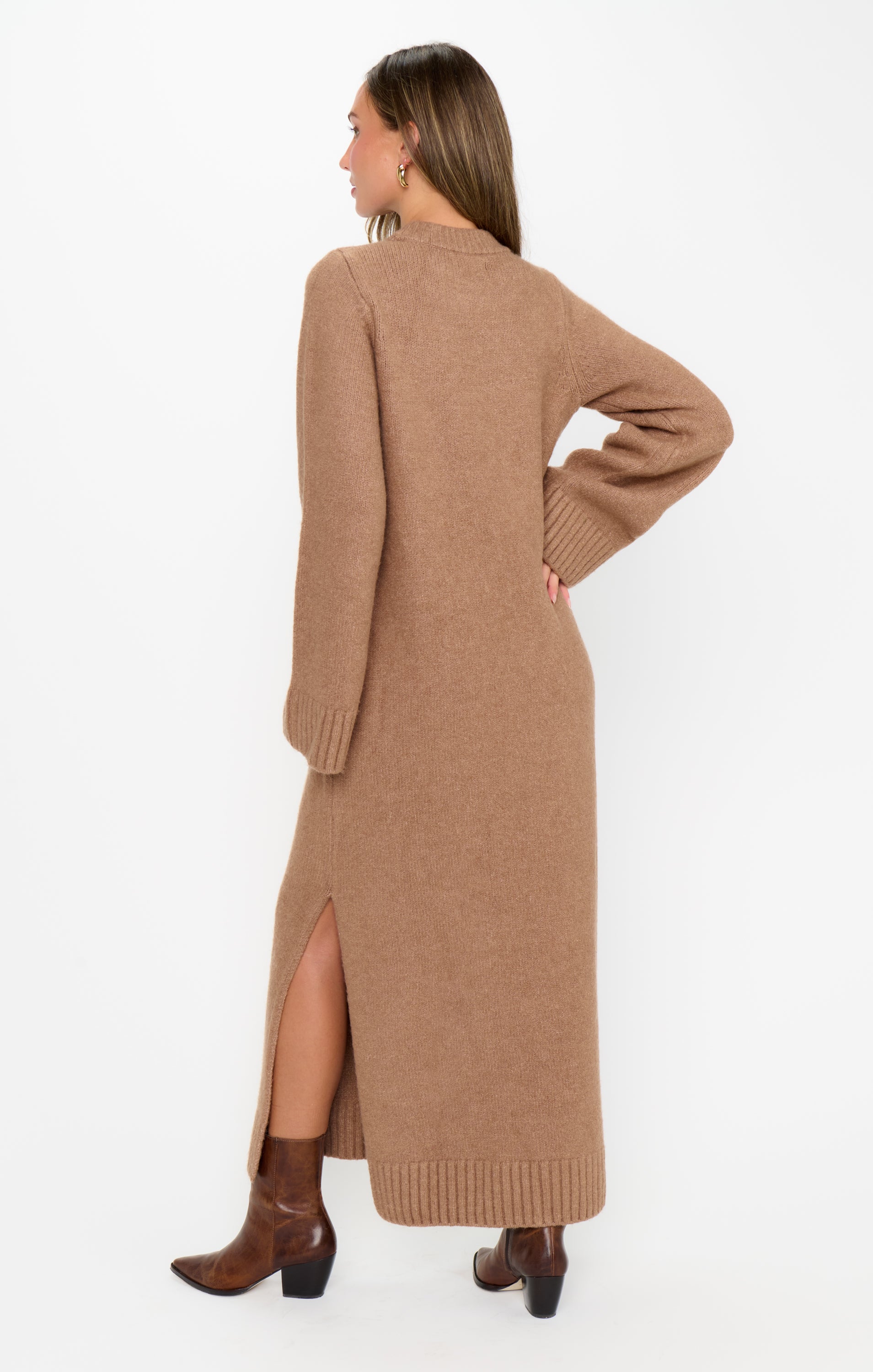 Lorraine Maxi Sweater Dress ~ Maple Brown Knit  Show Me Your Mumu