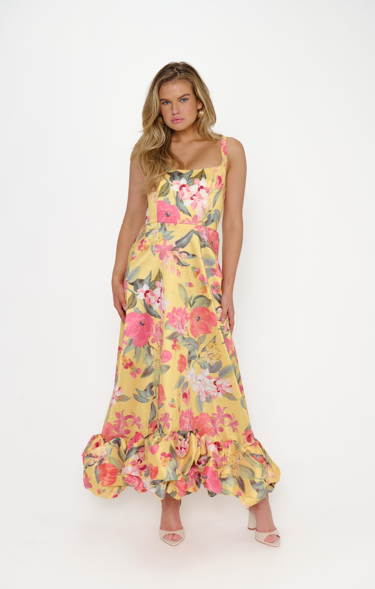 Rebecca Midi Dress, in Mimosa Floral Taffeta | Show Me Your Mumu