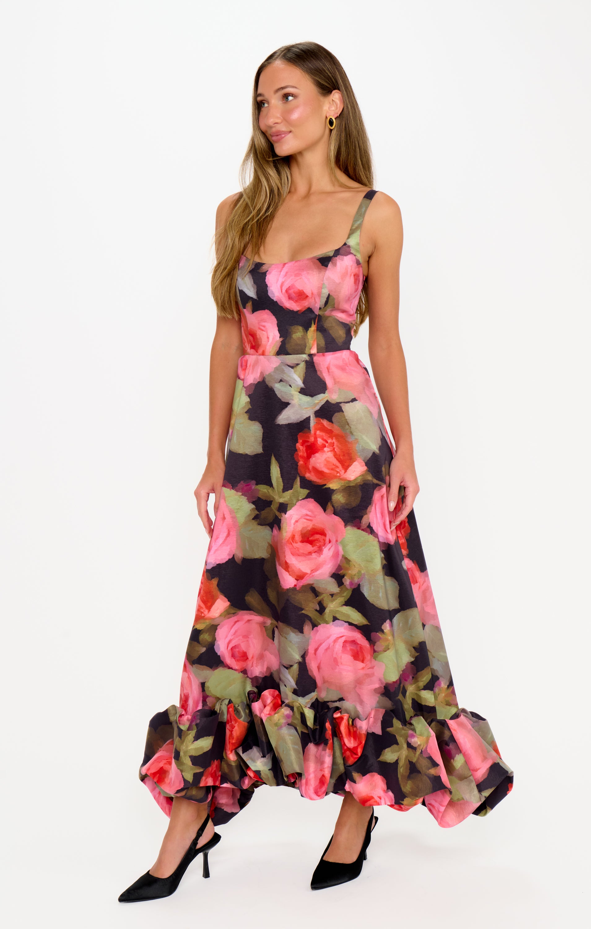 show me your mumu paxton midi dress Rebecca Midi Dress, in Noir Blooms, Size: Medium | Show Me Your Mumu
