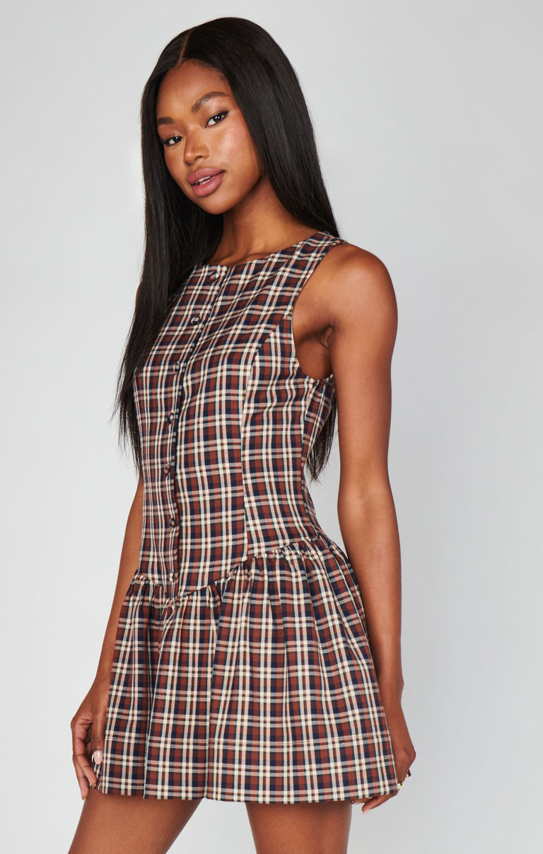 Show Me Your Mumu Meester Mini Dress in Brown - size L Show Me Your Mumu Meester Mini Dress in Brown - size L