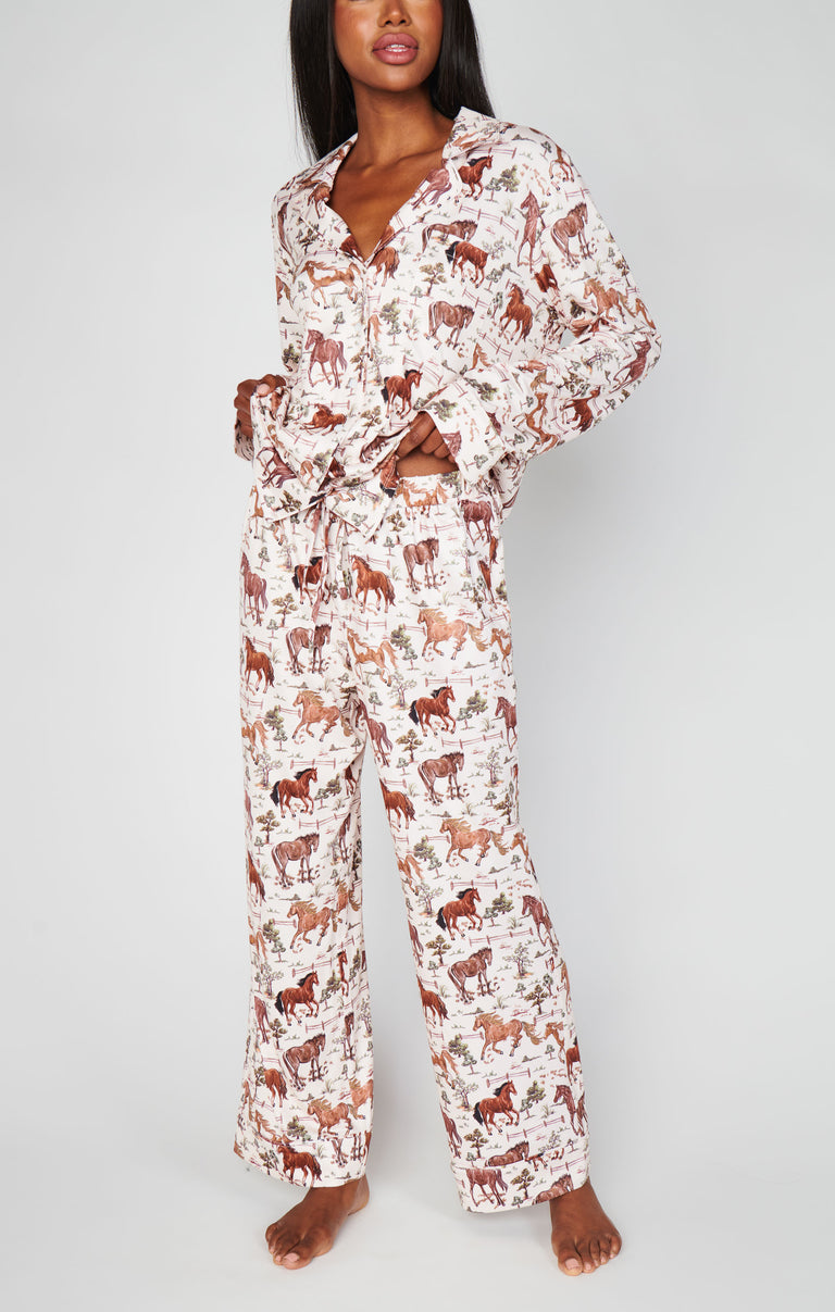 Classic PJ Set ~ Country Horses Jersey