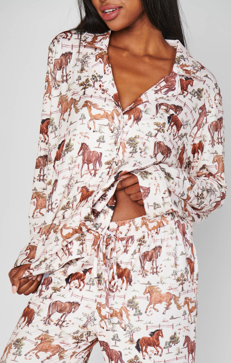 Classic PJ Set ~ Country Horses Jersey