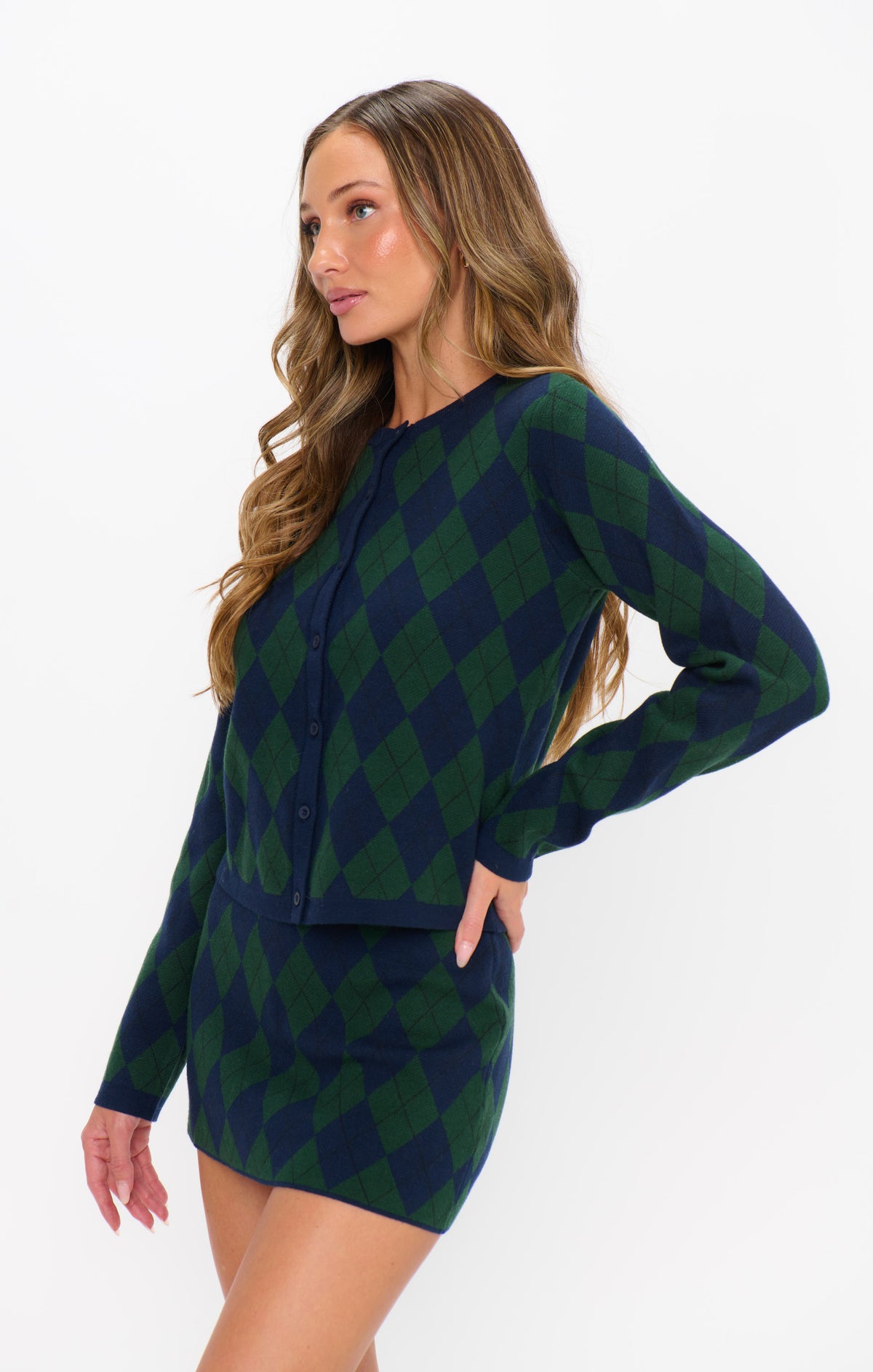 Cher Cardigan ~ Oxford Argyle Knit – Show Me Your Mumu