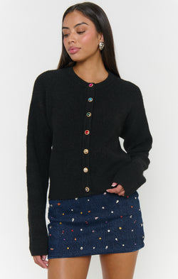 Maggie Cardigan ~ Noir Knit