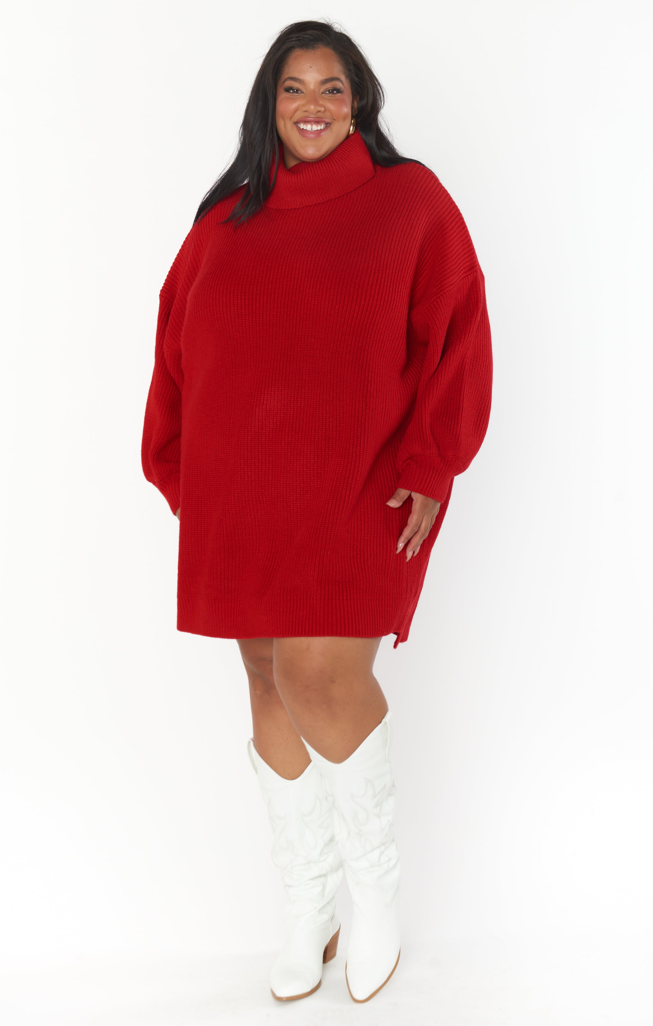Chester Sweater Dress ~ Holly Red Knit – Show Me Your Mumu