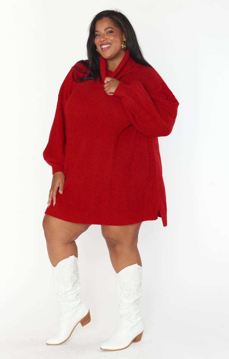 Chester Sweater Dress ~ Holly Red Knit – Show Me Your Mumu