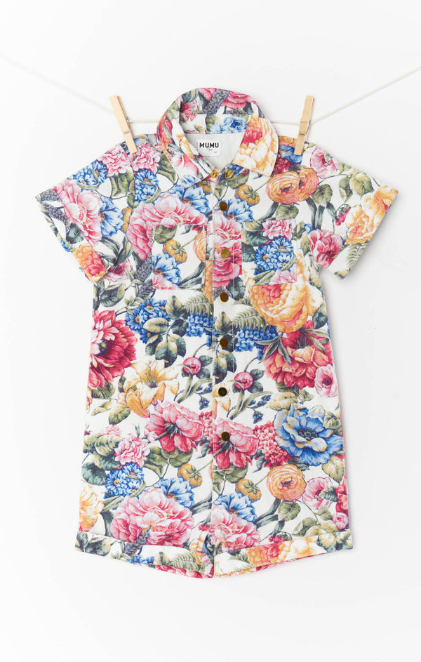 Mini Range Romper ~ Dusty Meadows Denim – Show Me Your Mumu