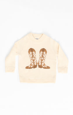 Little Stay Awhile Sweater ~ Cowboy Boot Knit