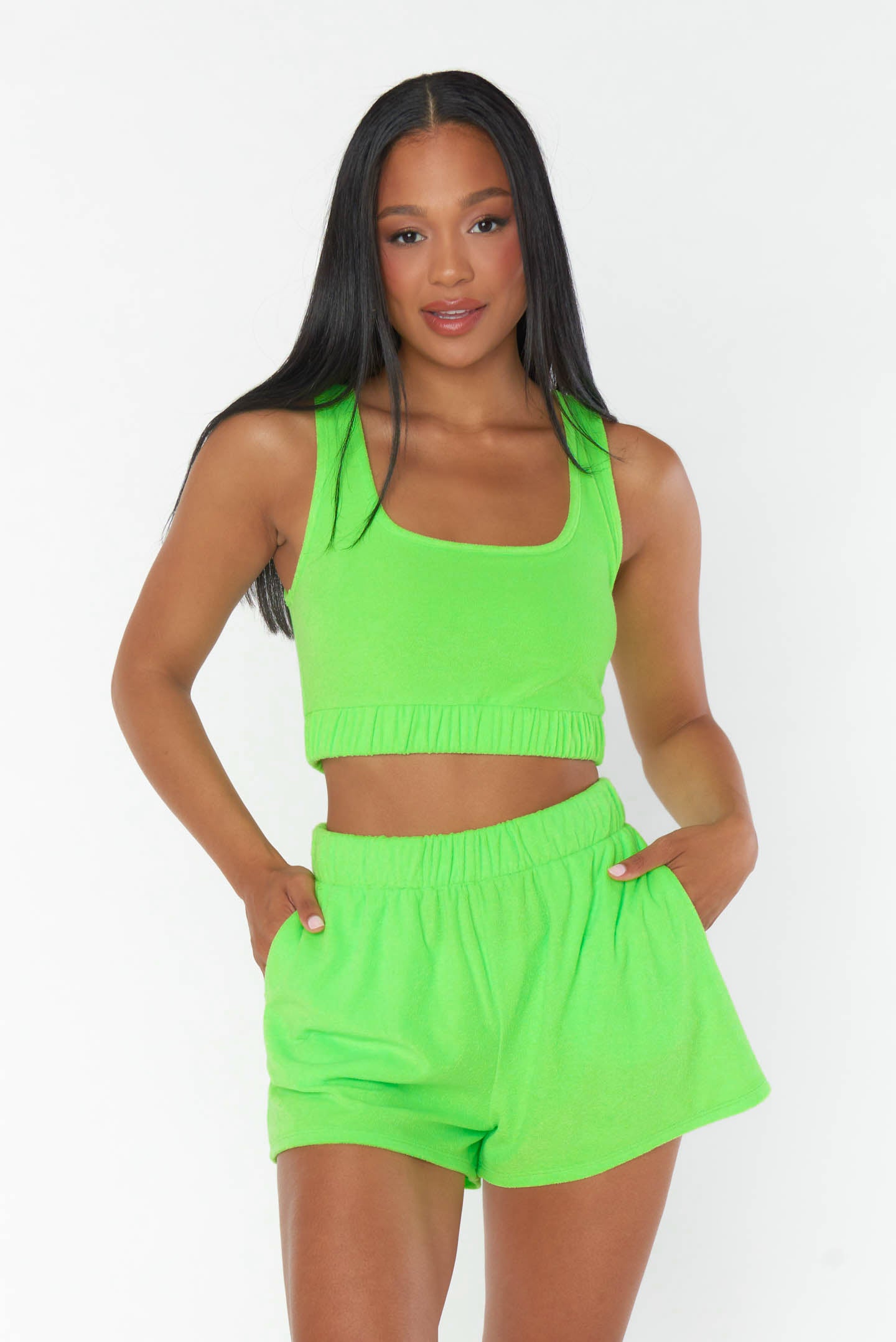 Hendrix Shorts ~ Neon Green Terry – Show Me Your Mumu Hendrix Shorts ~ Neon Green Terry – Show Me Your Mumu