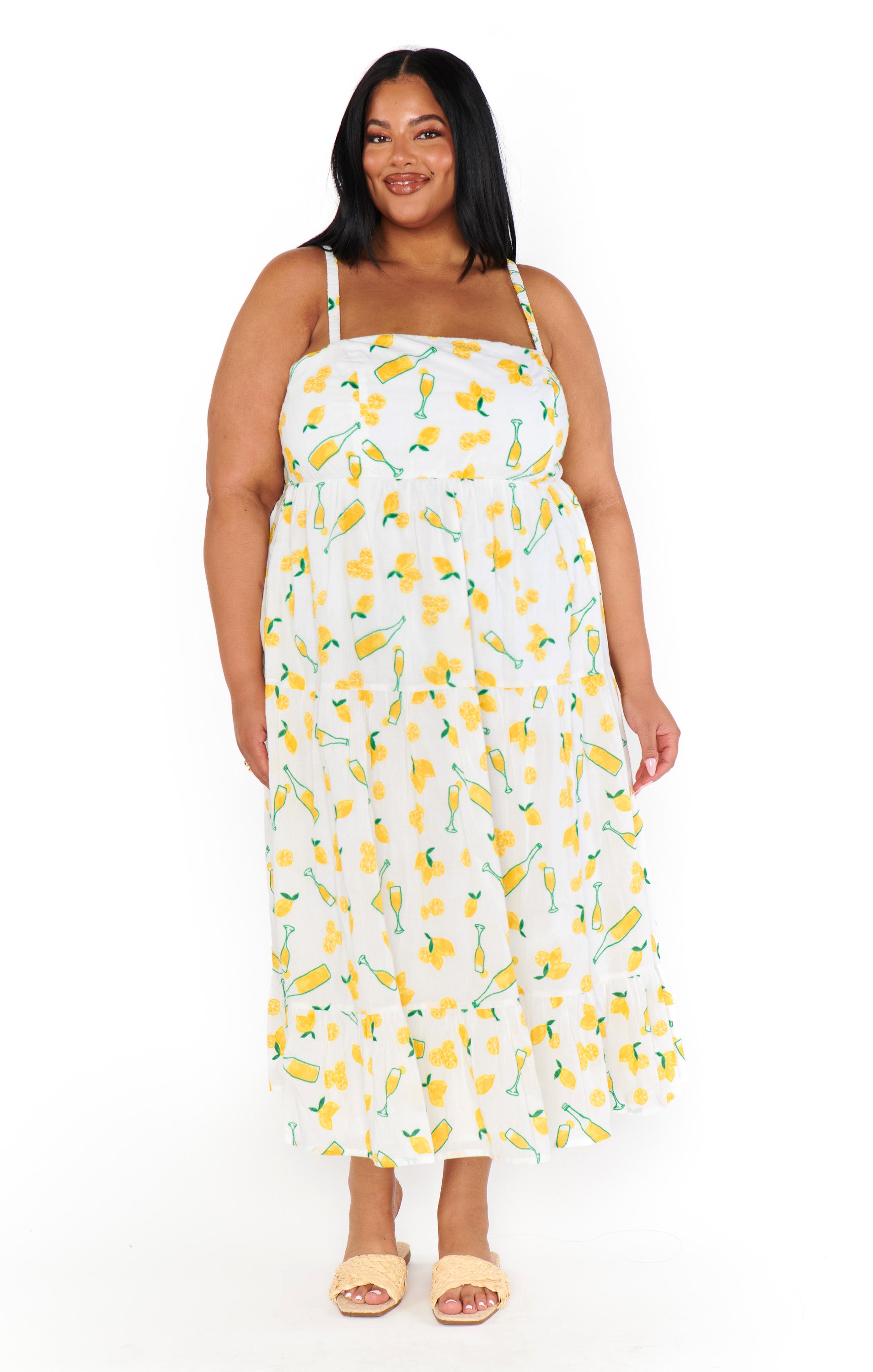 Summer Fling Midi Dress ~ Limoncello Embroidery Show Me Your Mumu Summer Fling Midi Dress ~ Limoncello Embroidery Show Me Your Mumu