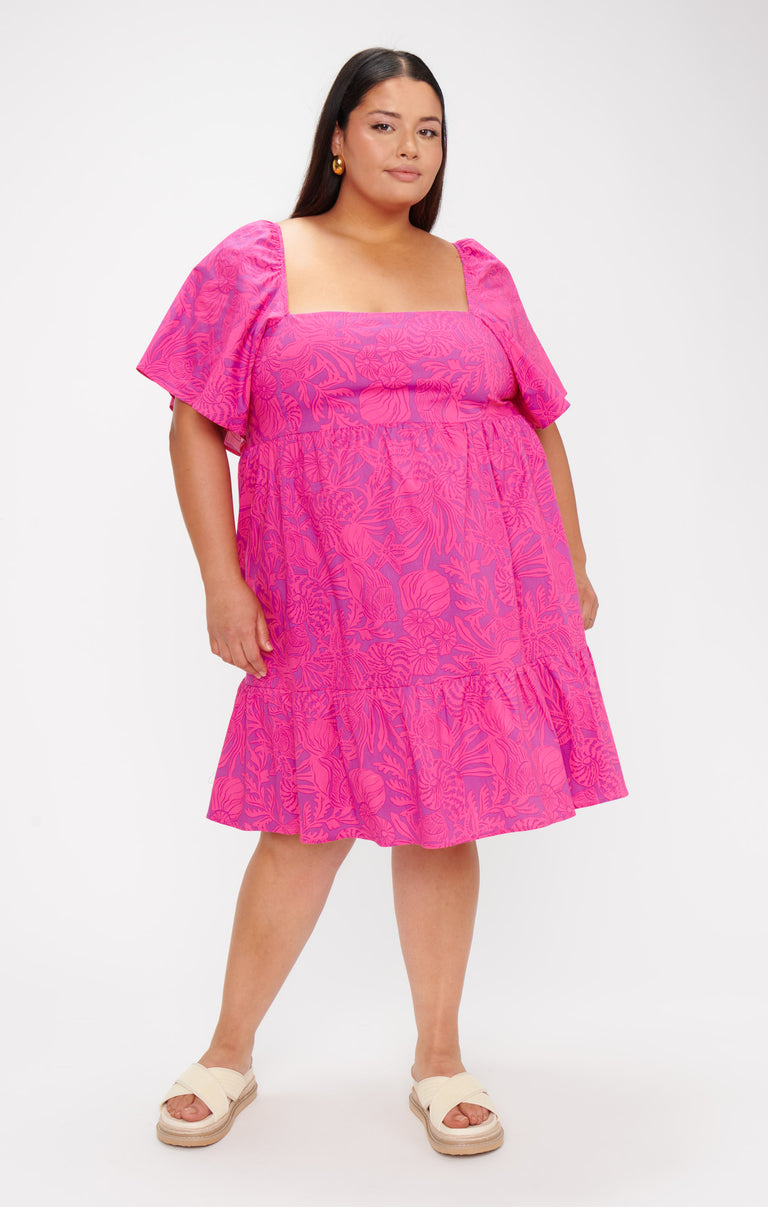 Erin Mini Dress ~ Pink Shells Poplin – Show Me Your Mumu