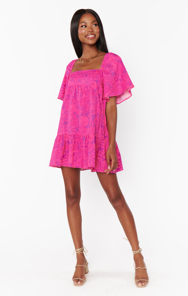 Erin Mini Dress ~ Pink Shells Poplin Show Me Your Mumu Erin Mini Dress ~ Pink Shells Poplin Show Me Your Mumu