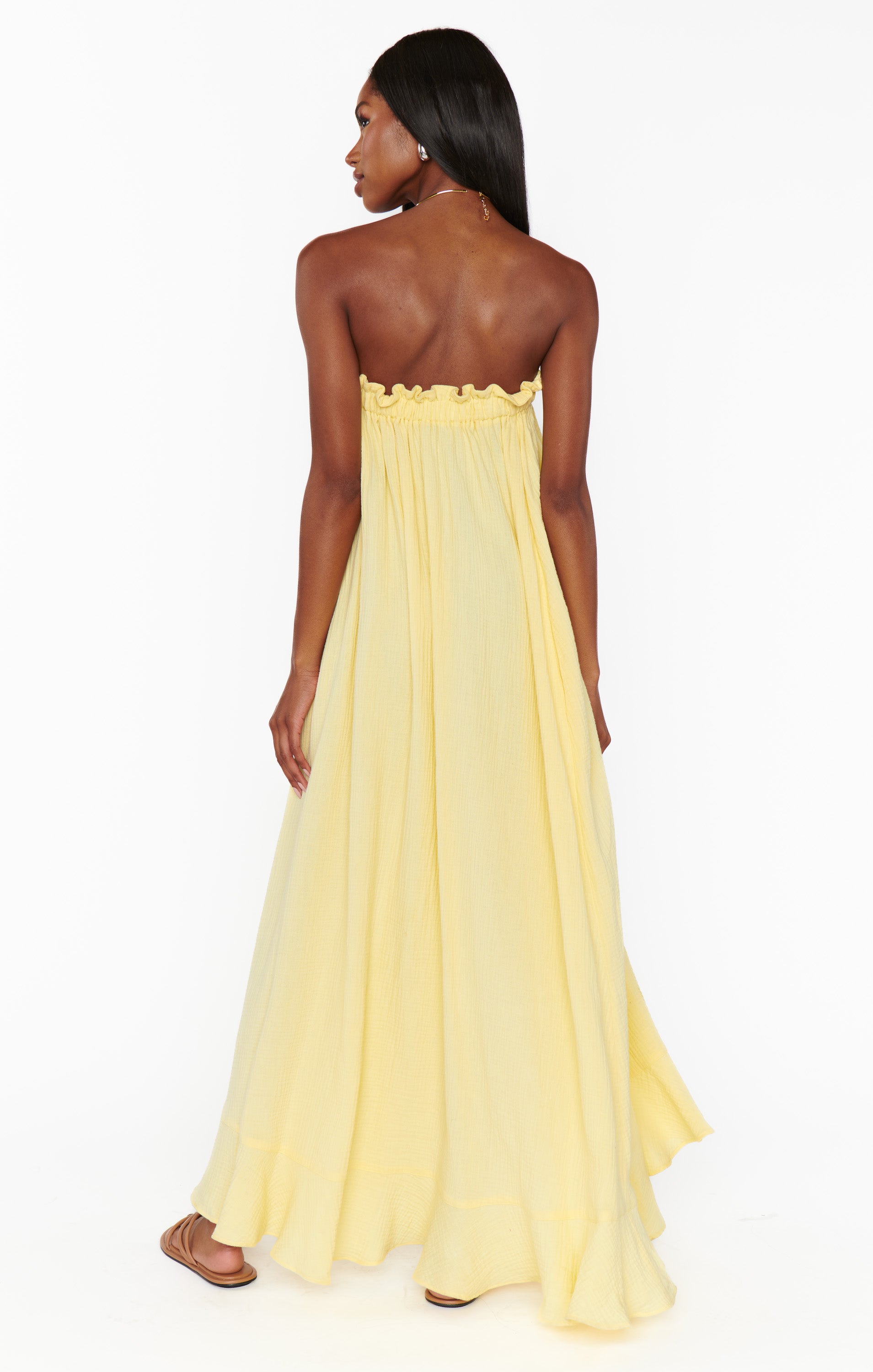 Around The World Maxi Dress ~ Yellow Gauze – Show Me Your Mumu