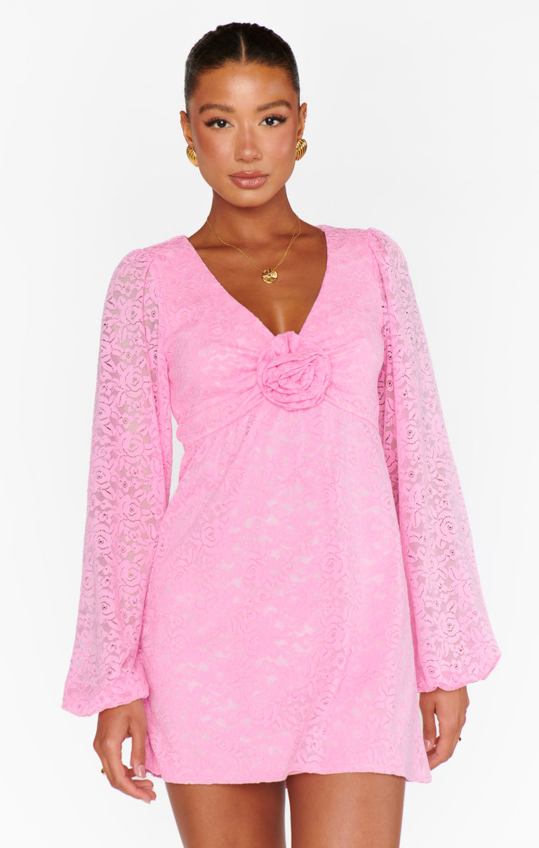 Rosetta Mini Dress ~ Pink Lovely Lace Show Me Your Mumu Rosetta Mini Dress ~ Pink Lovely Lace Show Me Your Mumu