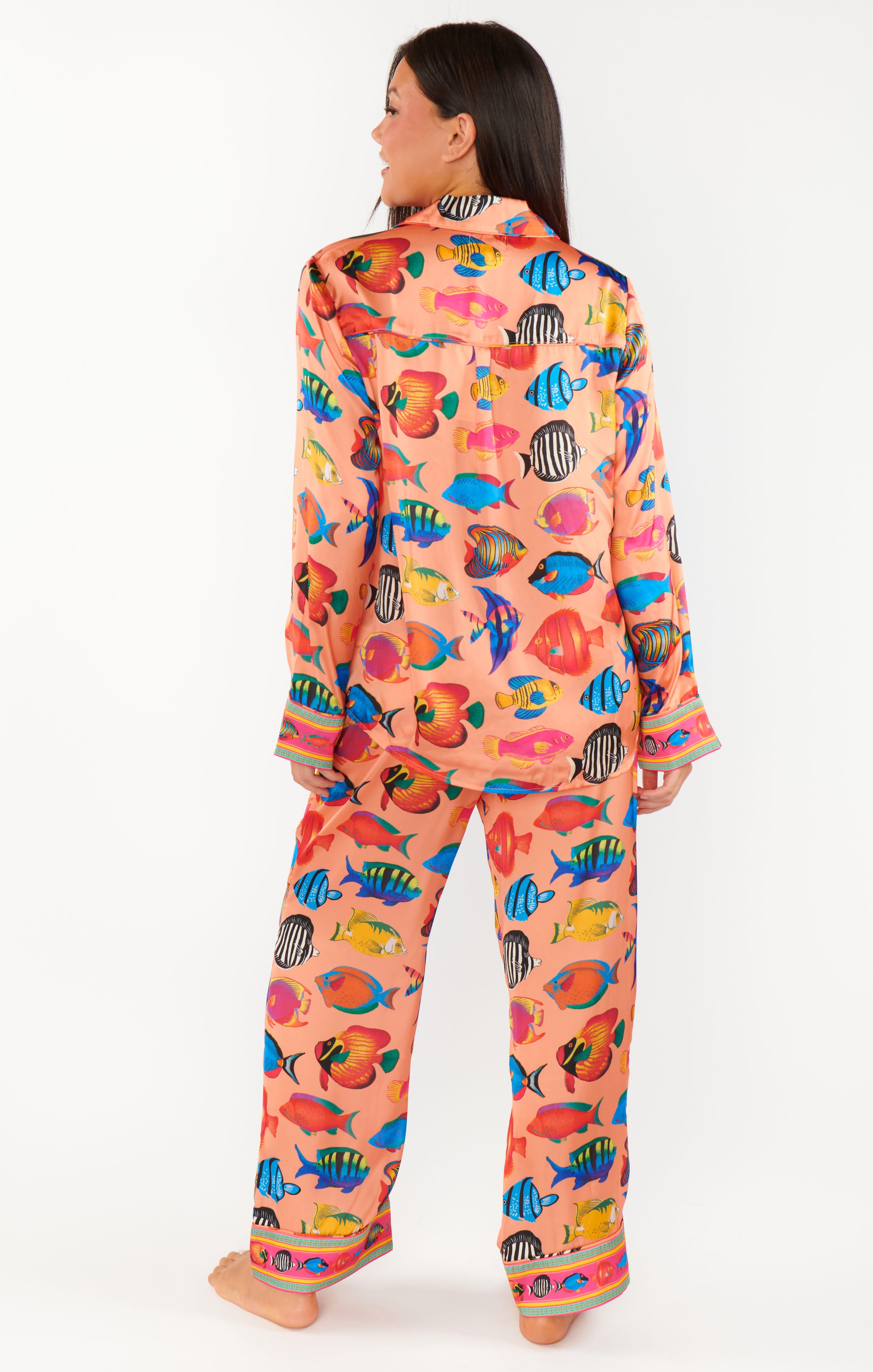 Classic PJ Set ~ Coral Rainbow Reef Silky – Show Me Your Mumu