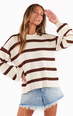 Pismo Sweater ~ Driftwood Stripe