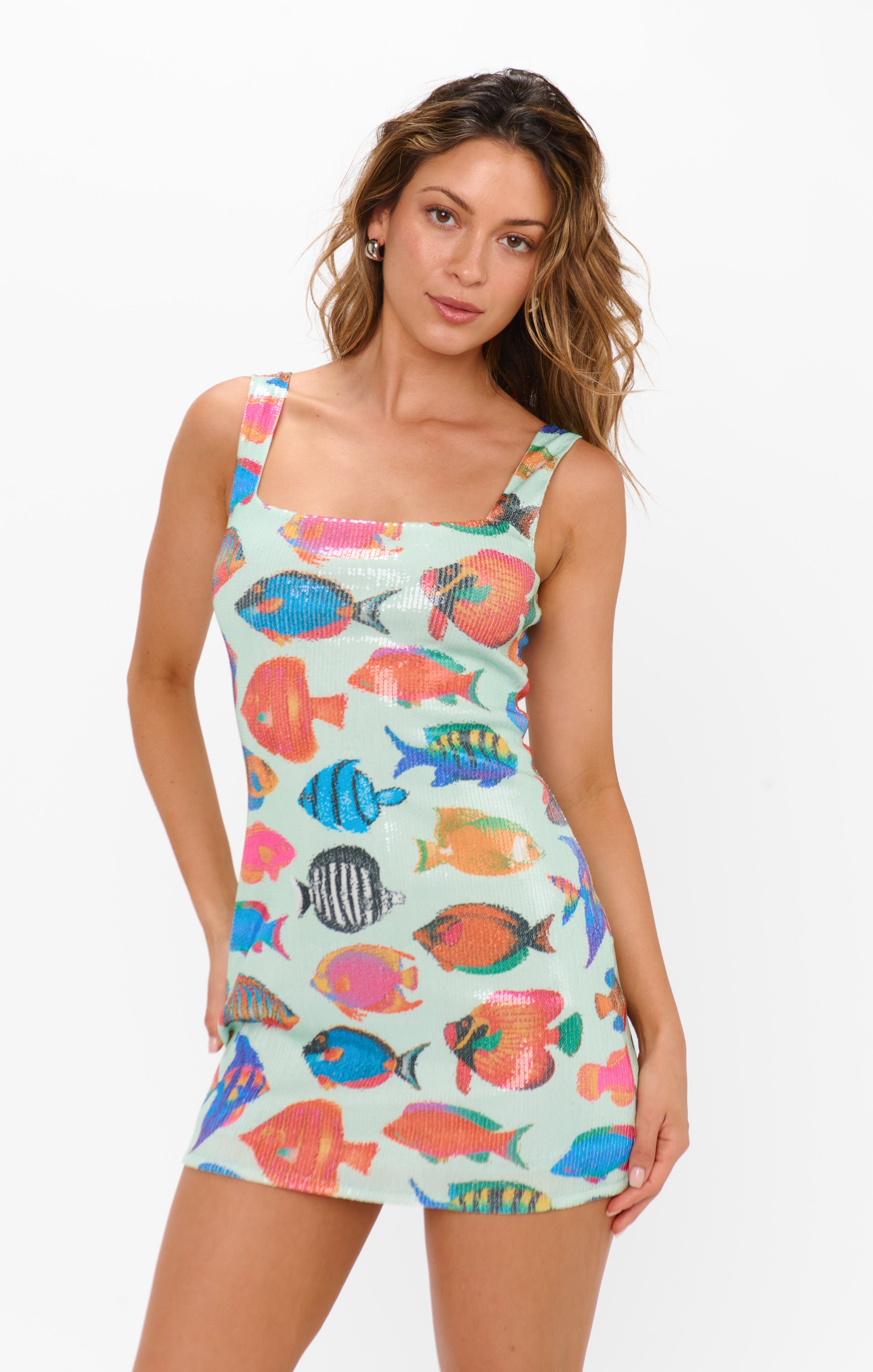 lets go mini dress show me your mumu Lets Go Mini Dress, in Casino Party Sequins, Size: Small