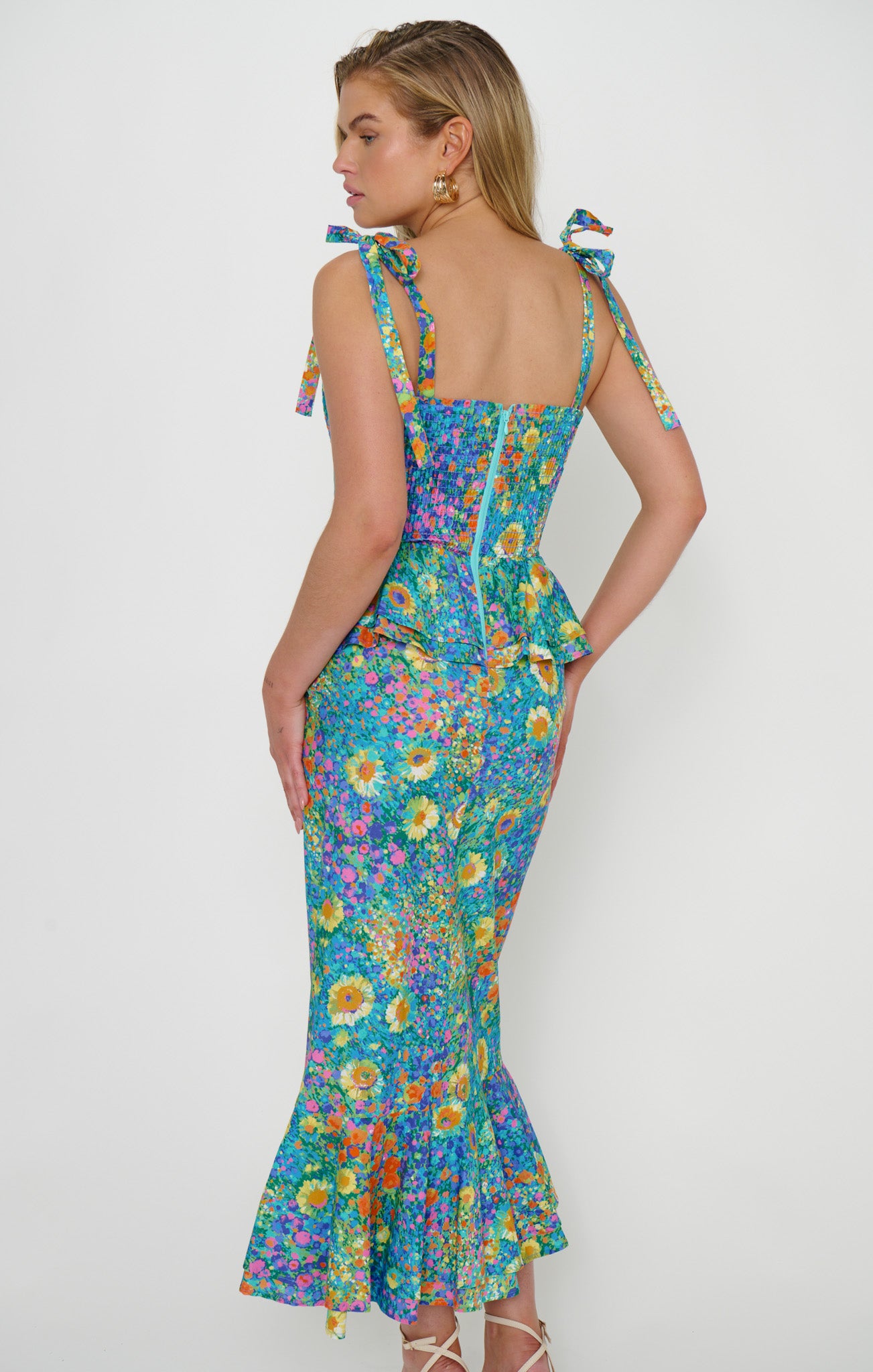 【kayn...】AMERI　LADY LIKE PEPLUM DRESS Pauline Peplum Dress ~ Painterly Petals – Show Me Your Mumu