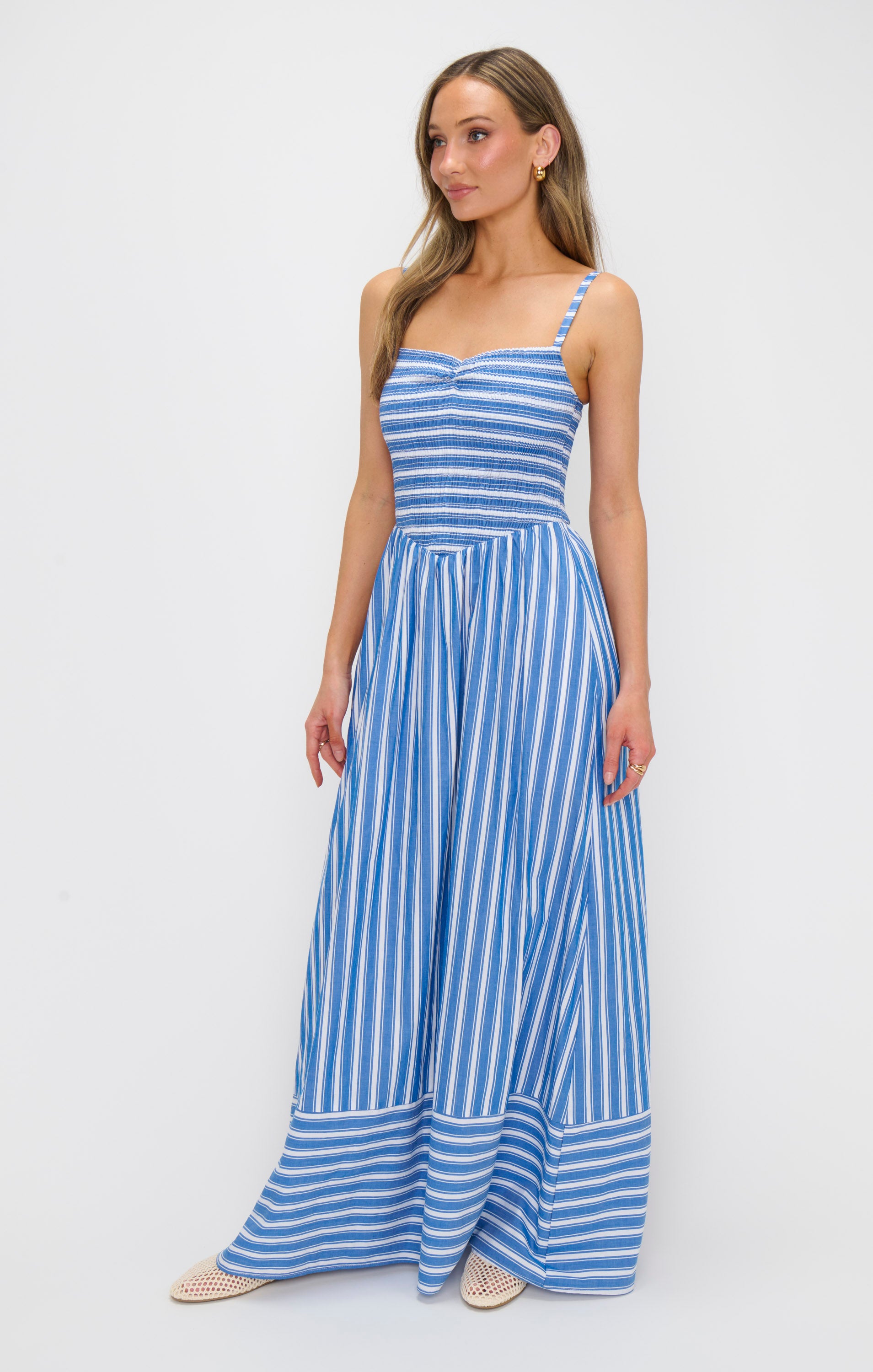 blue dress for baby girl Dixie Maxi Dress ~ Coastal Blue Stripe – Show Me Your Mumu