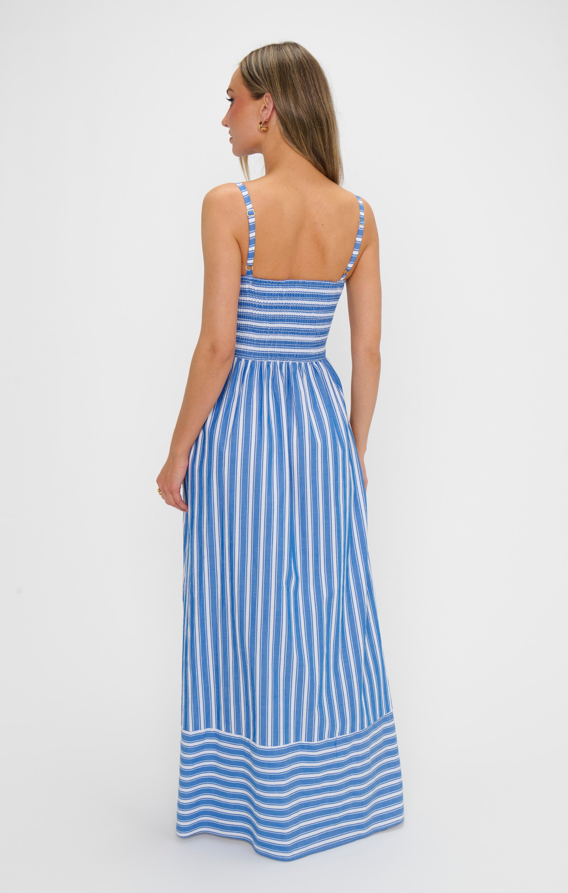 Dixie Maxi Dress ~ Coastal Blue Stripe – Show Me Your Mumu