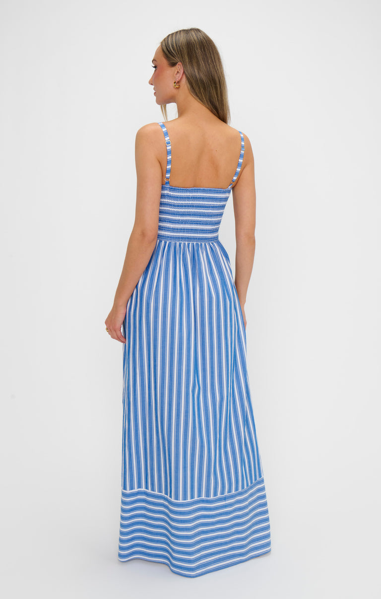 Dixie Maxi Dress ~ Coastal Blue Stripe – Show Me Your Mumu