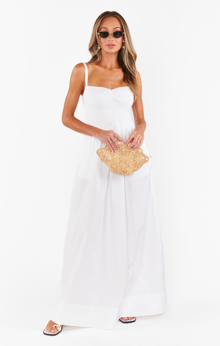 Dixie Maxi Dress ~ White Poplin – Show Me Your Mumu