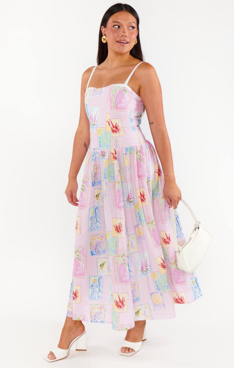 Hepburn Midi Dress ~ Summer Soleil Linen – Show Me Your Mumu