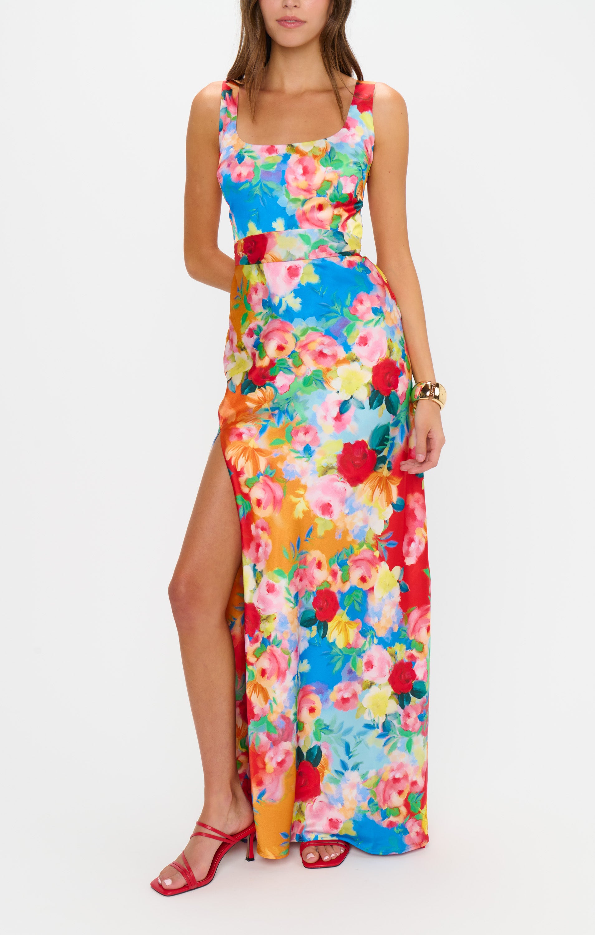 Lana Maxi Dress, in Sunset Garden Gala, Size: Small | Show Me Your Mumu